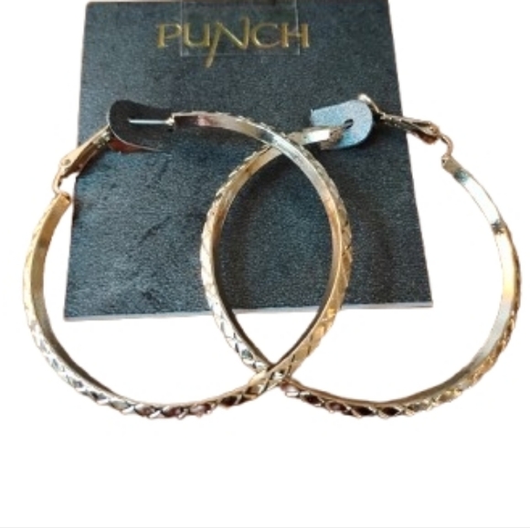 Gold Plated Hoop Dangle Earrings Fashion Jewelry For Women - Picture 2 of 5